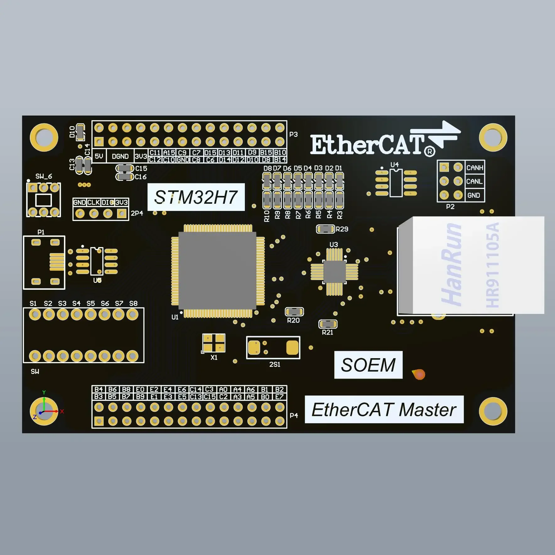 Мастер-станция EtherCAT FMT .SOEM STM32H743 поддерживает LAN9252, AX58100, ET1100 и другие подчиненные станции. (art.: 3920db2d99314) - 3920db2d99314