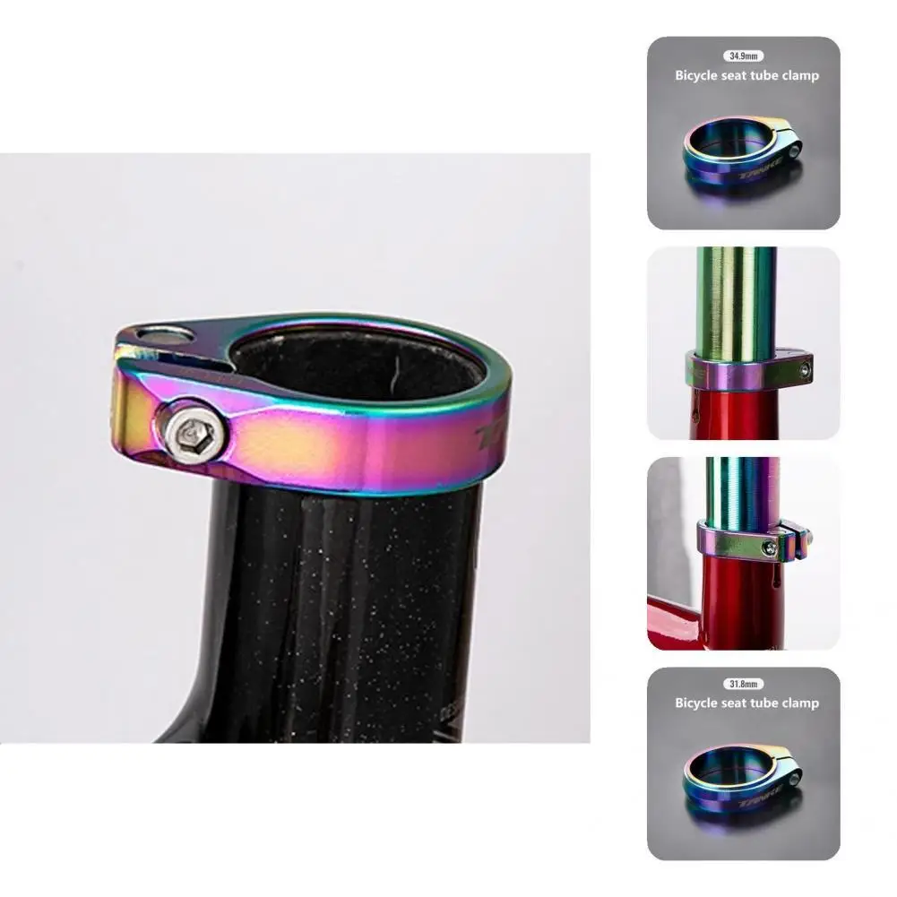 

Accessory Practical Bicycle Parts Seat Post Collar Vibrant Color Bike Seatpost Clamp Anti-oxidation for Bicycle