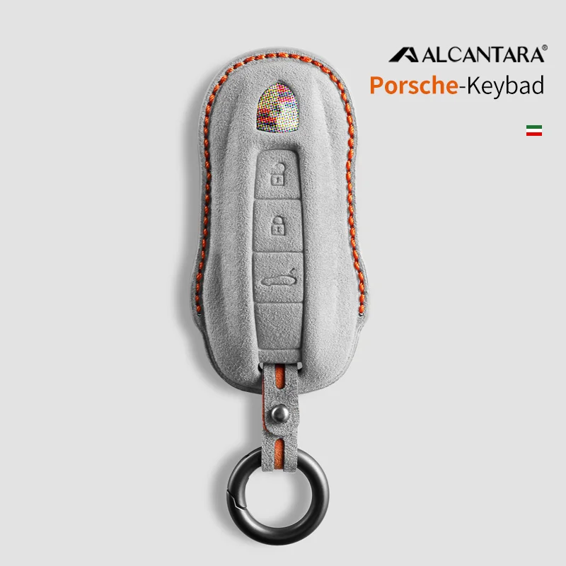 

Alcantara Car Key Case Cover For Porsche Panamera Spyder Carrera Macan Cayman Cayenne 911 970 981 991 Accessories