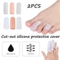 2pcs transparent gel fingers protector corn corrector hammer toe separator foot suport gel toe tube separation protection