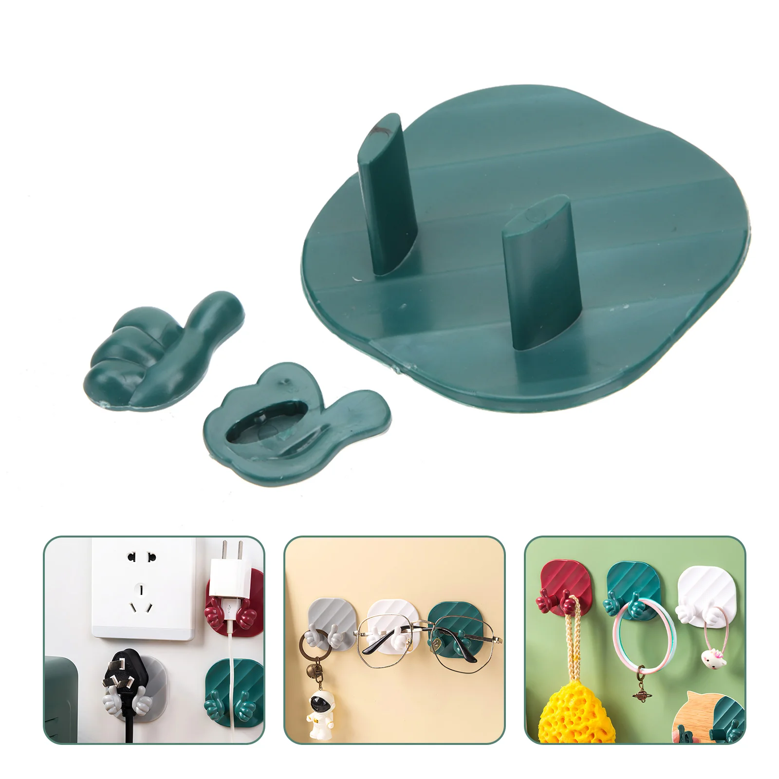 

16pcs Practical Replacement Wall Cord Organizer Plug Holder For The Wall Hooks Plug Holder Adhesive Hooks For Cable