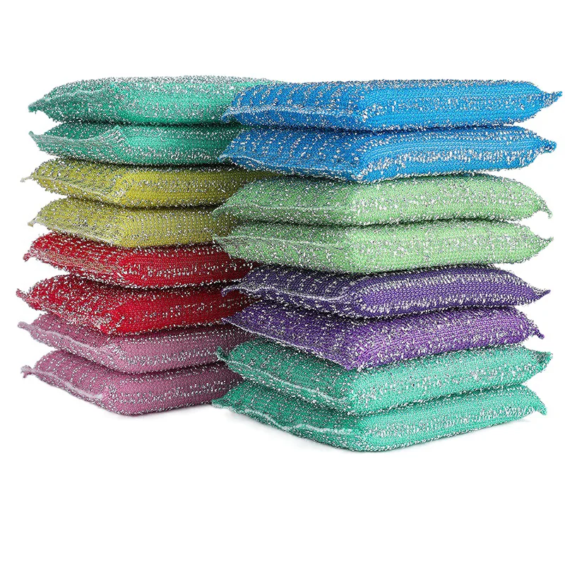 

Бытовая двухсторонняя губка, протрите кухонную утолщенную тряпку для чистки, стальная шерстяная щетка, чаша, губка