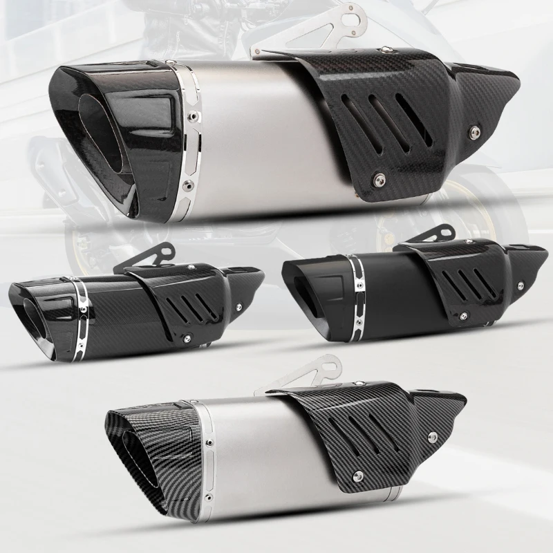 Универсальный глушитель выхлопной трубы мотоцикла 51 мм AKR для CBR650 Z900 R3 R6 MT09 K10 KTM RC