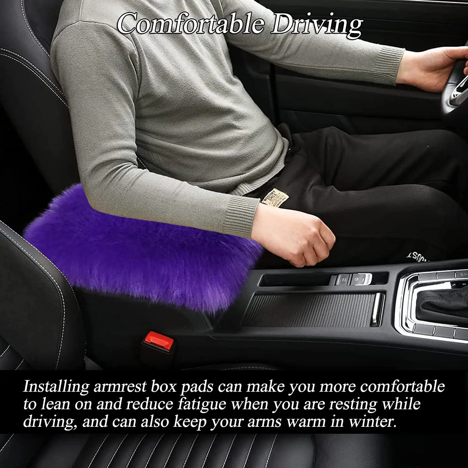 Купи 1PC Qashqai Car Armrest Cover Auto Center Console Pad Warm Winter Faux Plush Universal Protector Mat Interior Accessories за 249 рублей в магазине AliExpress