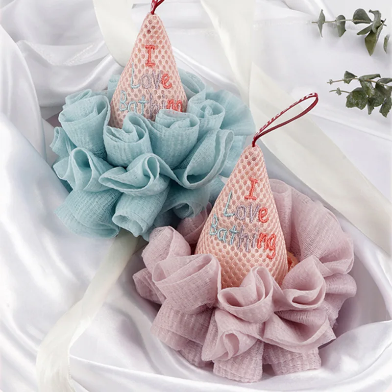

New 50g Ice Cream Bath Ball Women Bath Ball Bath Flower Bath Bubble Net Do Not Open Loose Rub Bath Flower Bath Wipe Bath Brush