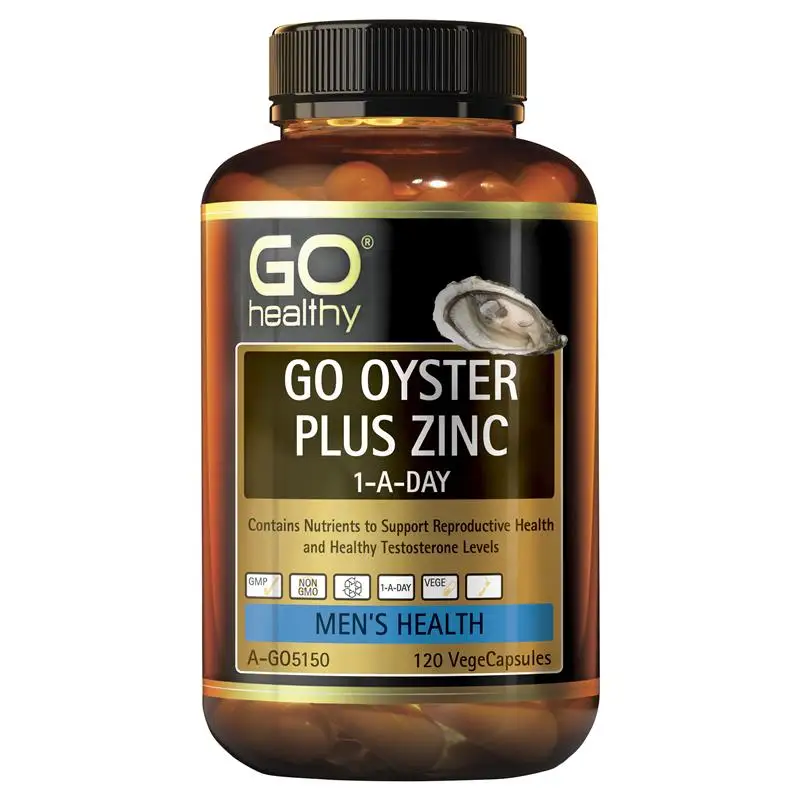 

NewZealand GoHealthy Oyster Zinc 120Capsules Male Tonic Vigour Vitality Stamina Endurance Immunity Prostate Health Function