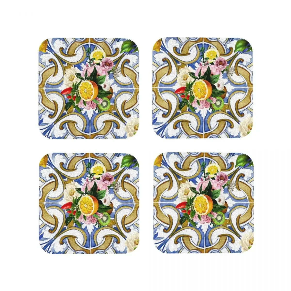Сицилийская плитка средиземноморская мозаика лимоны подставки кухонные чашки
