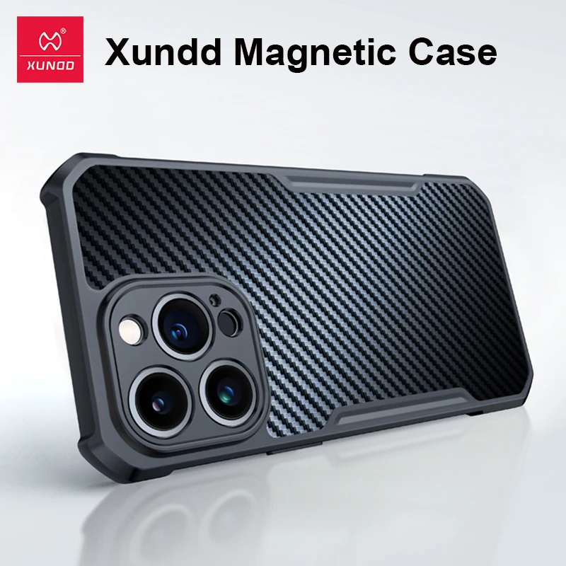 

Xundd Magnetic Case For iPhone 12 13 Pro Max Case Glass Shockproof Wireless Charger Magnet Back Cover For iPhone12 iPhone13 Pro