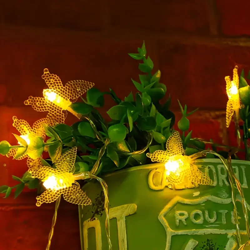 

HMTX 1pc LED Shaped String Lights, Christmas String Lights, Decorative Lights For Outdoor Garden