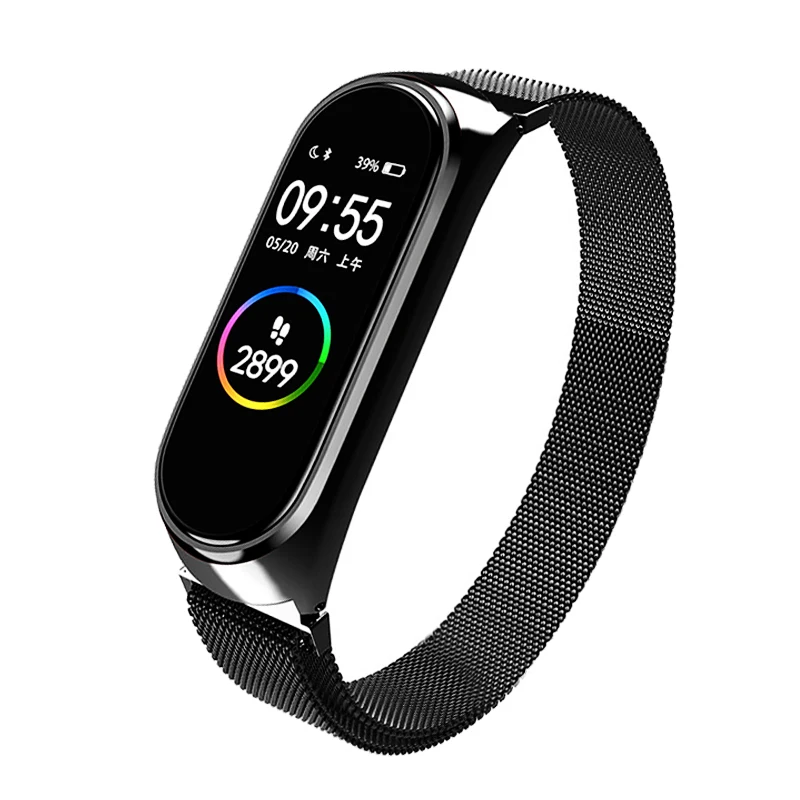 

Ремешок для Xiaomi Mi Band 7 6 5 4 3, сменный металлический браслет из нержавеющей стали для наручных часов Mi Band 6