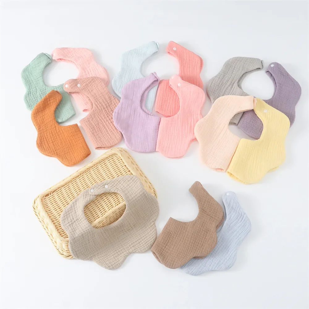 

Newborn 6 Layers Cotton Gauze Petal Baby Bib Boys Girls Feeding Drool Thickened Infant Saliva Towel Soft Burp Cloth For Kid Bibs