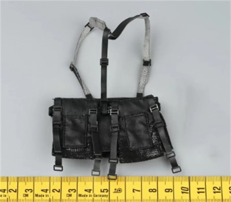 

1/6th SUPER DUCK SET070 Fantasy Fighting Goddess Female Black Fashion Leather Skirt Vest Model Be Suit 12inch Body Doll Collect