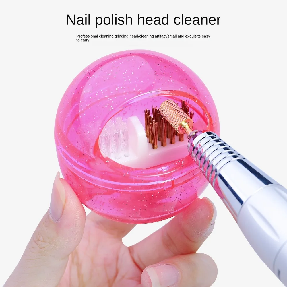 

Brush Nail Art Tool Grinding Cleaner Head Brush Nail Drill Bit Cleaning Brush Cleaning Case Copper Wire Remove Dust