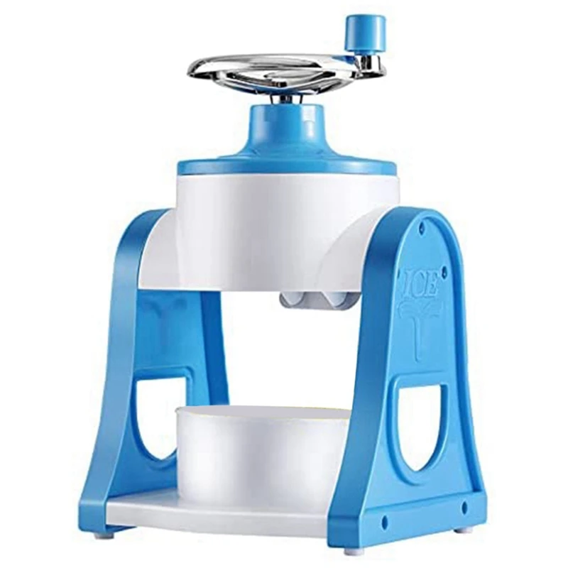 

1 Piece Shaved Ice Machine Home Small Manual Ice Crusher Summer Hand-Shake Ice And Hail Ice Ice Breaker Make Ice Maker Blue