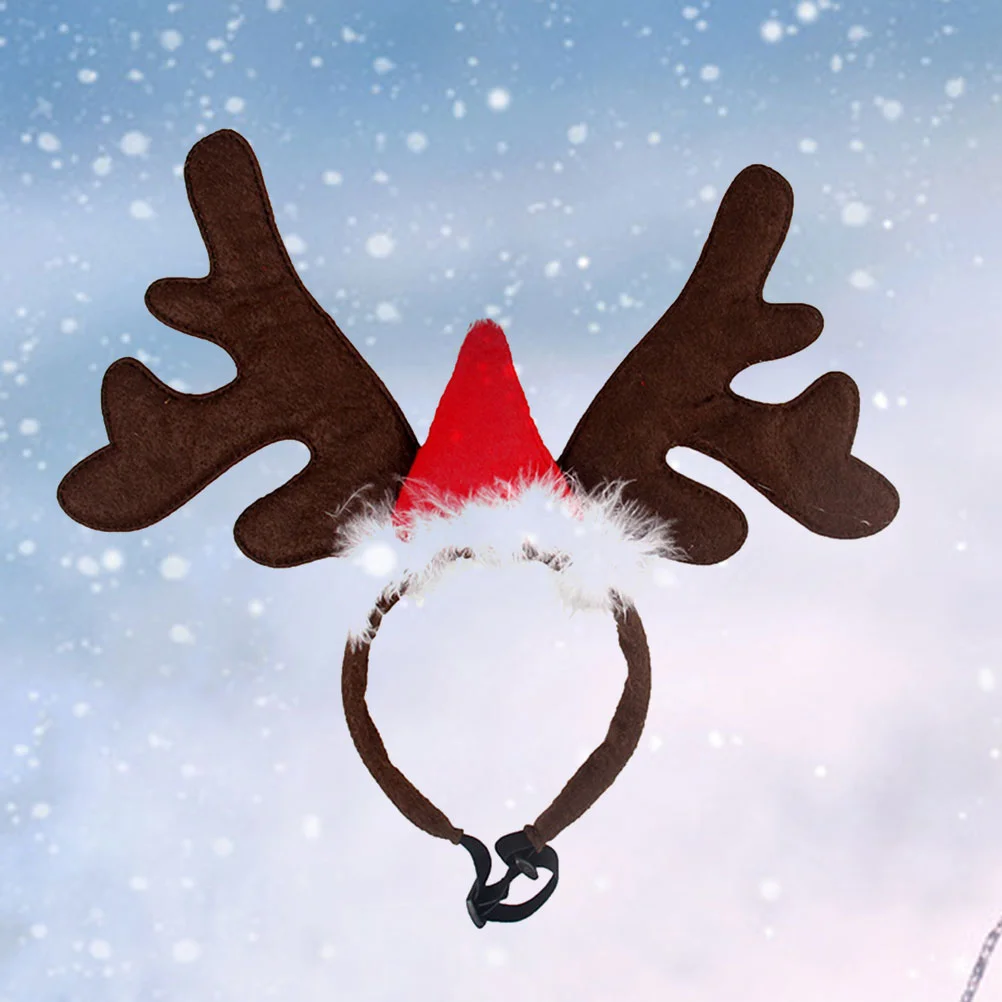 

Dog Christmas Pet Headband Head Hoop Decor Hat Headwear Costumes Headbands Dogs Cat Reindeer Antlers Costume Puppy Kitten