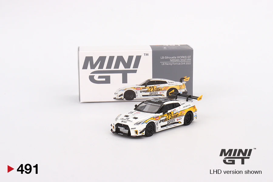 

MINIGT 1:64 Nissan LB-Silhouette WORKS GT 35GT-RR Ver.2 LB Racing Formula Drift 2022 RHD MGT00491-CH Car Model Boy Toy Model