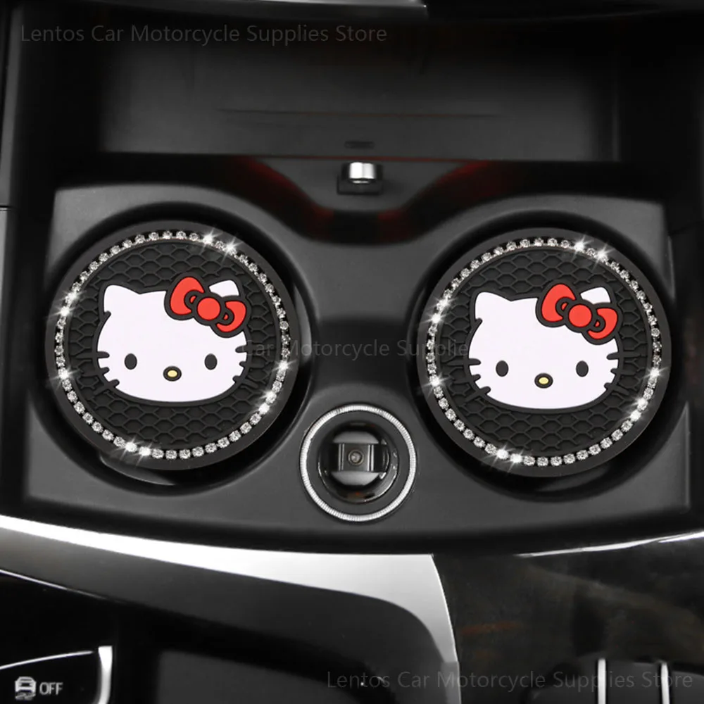 2 Шт. Sanrio Hello Kitty Автомобильный Подстаканник Коврики Нескользящий Материал Из