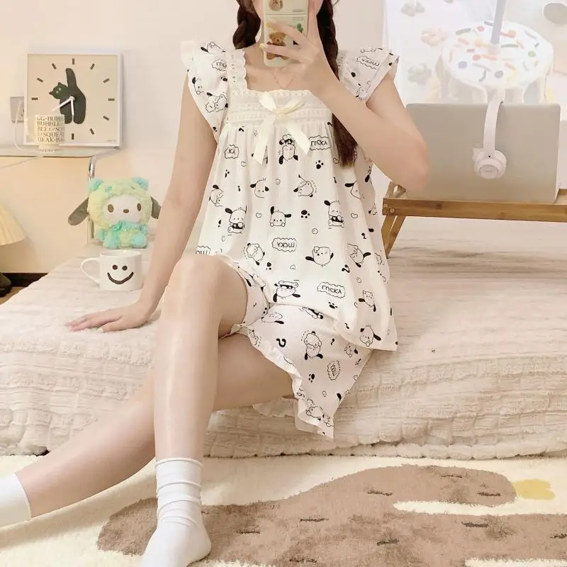 

Женская Хлопковая пижама Sanrio, без рукавов, на бретельках