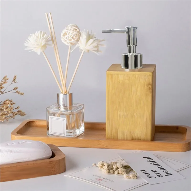 Бутылки и банки для хранения бамбукового цвета отель дом ресторан ванная комната