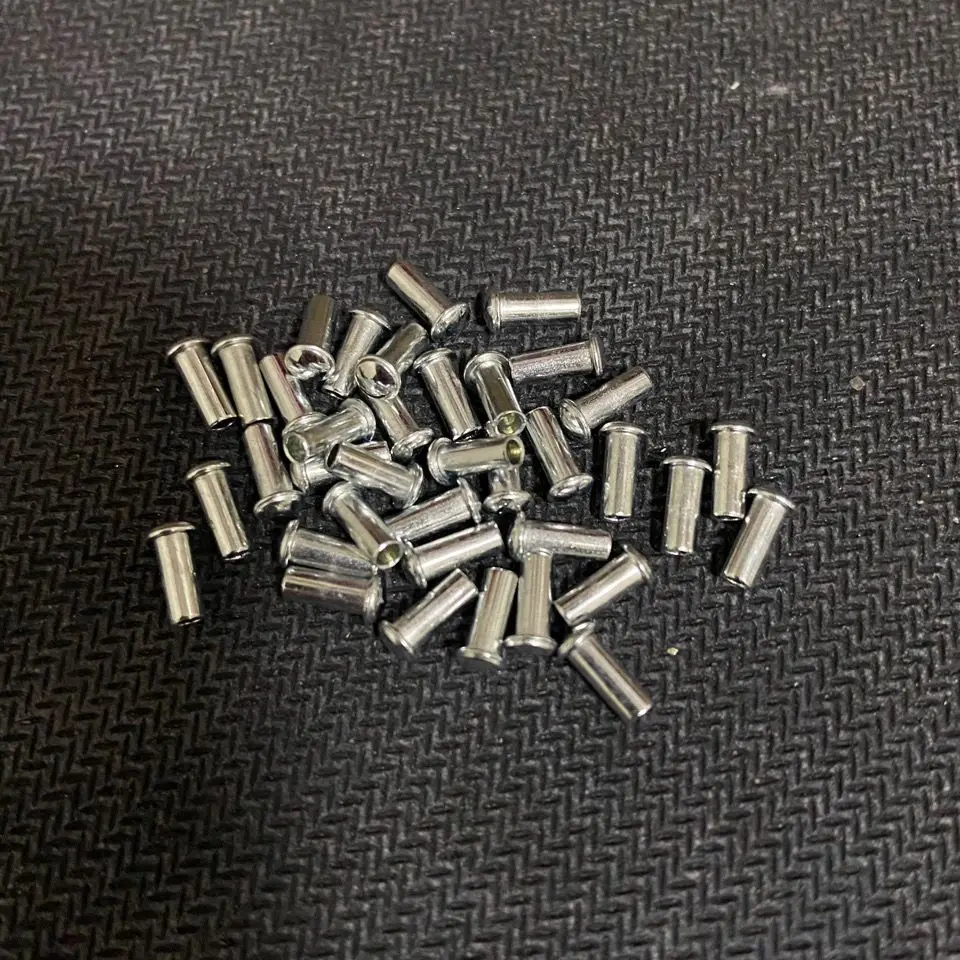 

100pcs/Lot Silver Aluminum Alloy Semi Hollow Cam Rivets For ZP Kerosene Lighter Steel Wheel Repair Part DIY Replacement Gadget