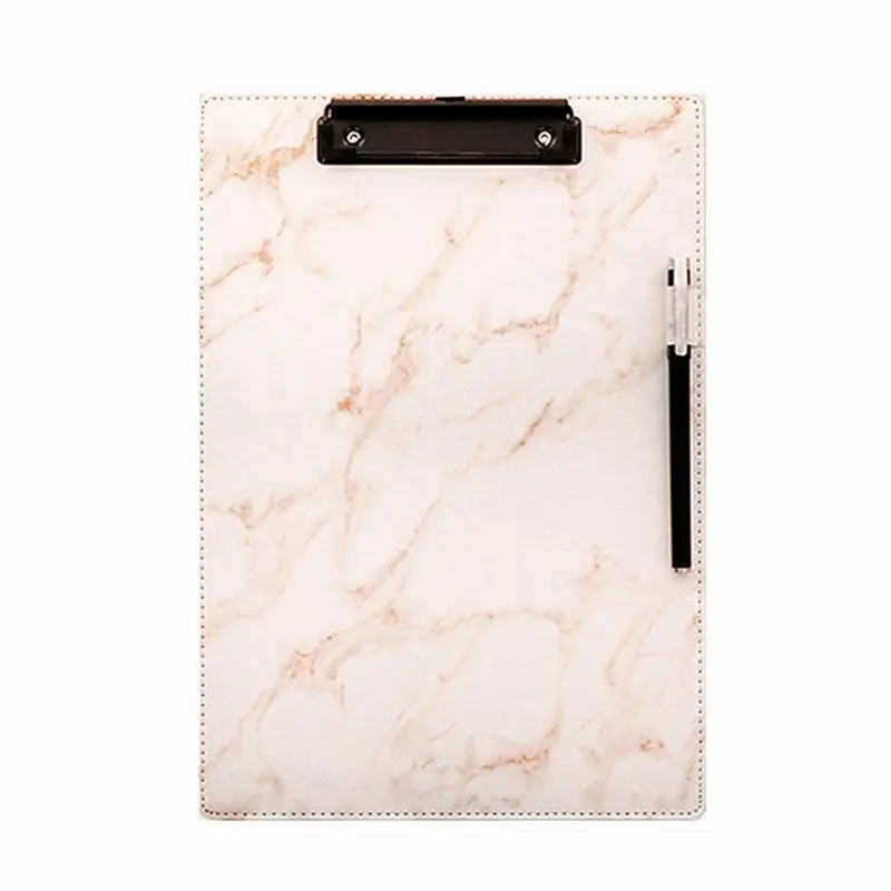 

Marble A4 Size Clipboard File Folder Stationery Board Hard Board Writing Plate Clip Report Office Supplies for Office School