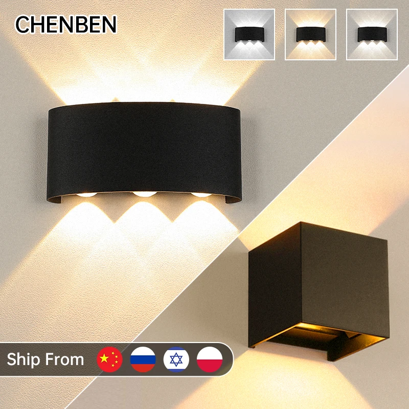 

Led Wall Decor Sconce Lamp Outdoor Interior Lighting Fixture 85-265V Square Wall Light for Garden Decoration Home Living Bedroom