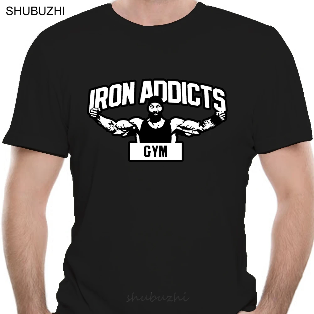 

men black cotton tshirt summer fashion top tees IRON ADDICTS T SHIRT CT FLETCHER MIKE RASHID euro size tops sbz335