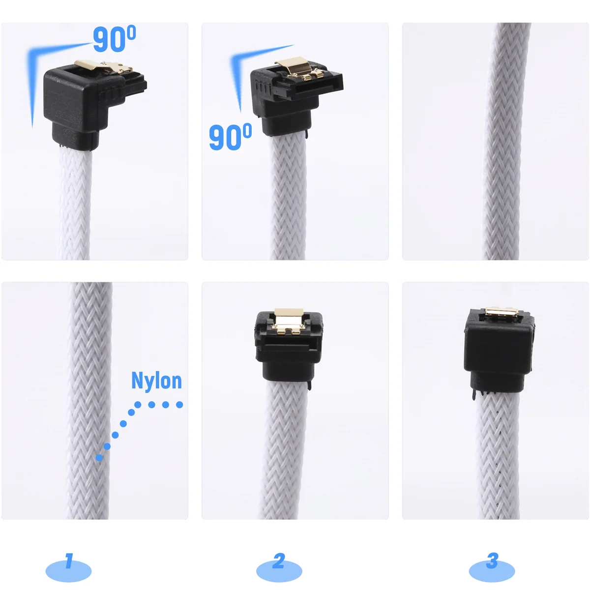 50 СМ SATA 3.0 III SATA3 7-контактный кабель для передачи данных прямоугольный 6 Гбит/с