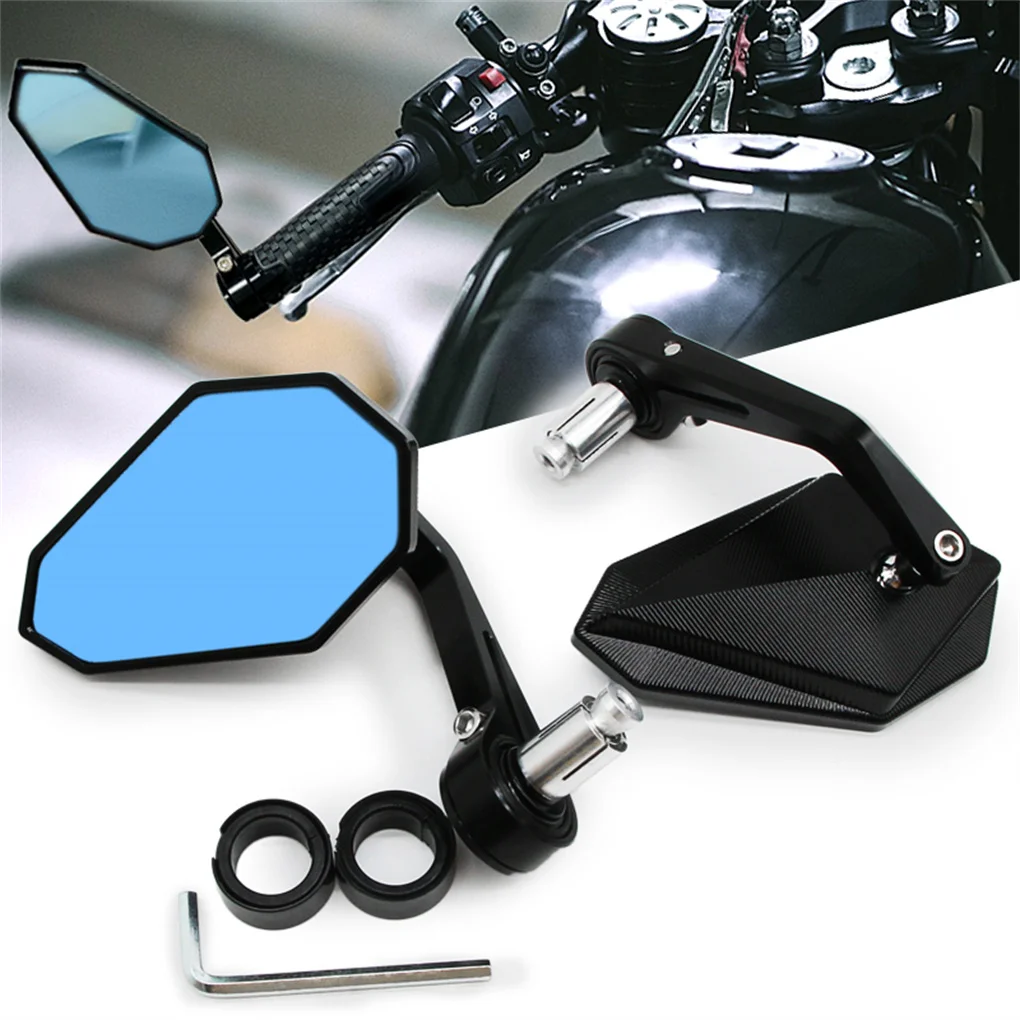 

Motor Mirrors Universal Beautiful Lines 22mm 360 Rotation Rear View Anti-shock Wide Angle Vision Moped Accessories