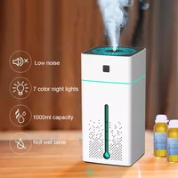 1000ml air humidifier ultrasonic aromatherapy diffusers large capacity quiet led light night usb cool mist make for home office
