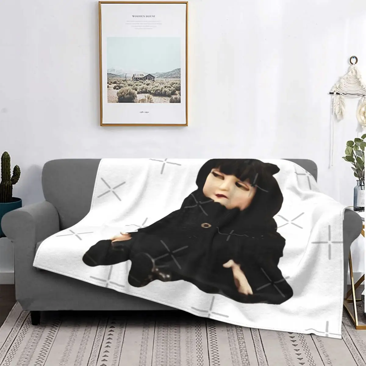 

Nadja-Manta de muньeca para cama, alfombra a cuadros para sofra, ropa de cama y fundas de verano