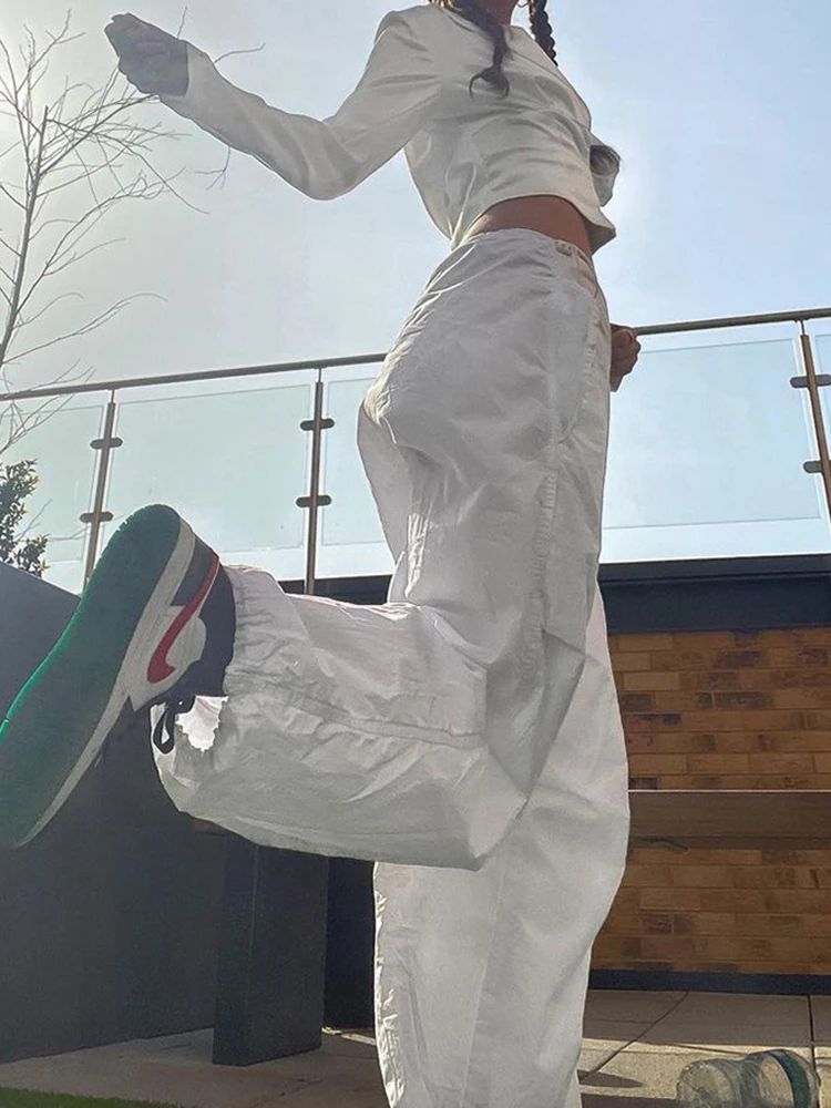 Cuteandpsycho Streetwear Joggers Baggy Trousers Loose Wide Leg Women Punk Sweatpants Chic Solid Fashion Vintage Pants Casual Y2K