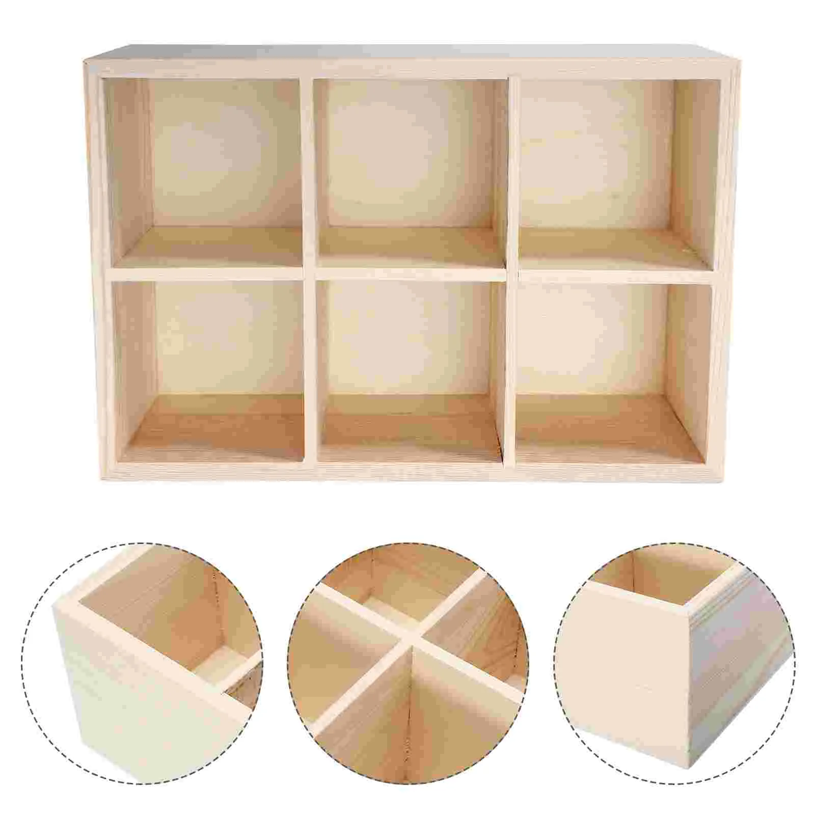 

2pcs Wooden Boxes Good Sturdy Safe Light Nice Box Storage Box Desktop Case for Home Office