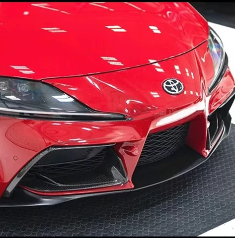 Для TOYOTA Supra A90 MK5 2020-2024 автомобильный передний бампер, нижняя гарнирная крышка вентиляционного отверстия, комплект кузова, автоаксессуары, углеродное волокно, 2 шт.