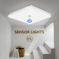square motion sensor led ceiling panel lights for kitchen corridor energy saving 18w 24w 36w home lamps smart indoor lighting
