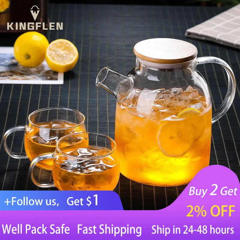 

Big Heat Resistant Glass Teapot Flower Tea Kettle Large Clear Glass Fruit Juice Container Ceramic Teapot Holder Base Droshipping