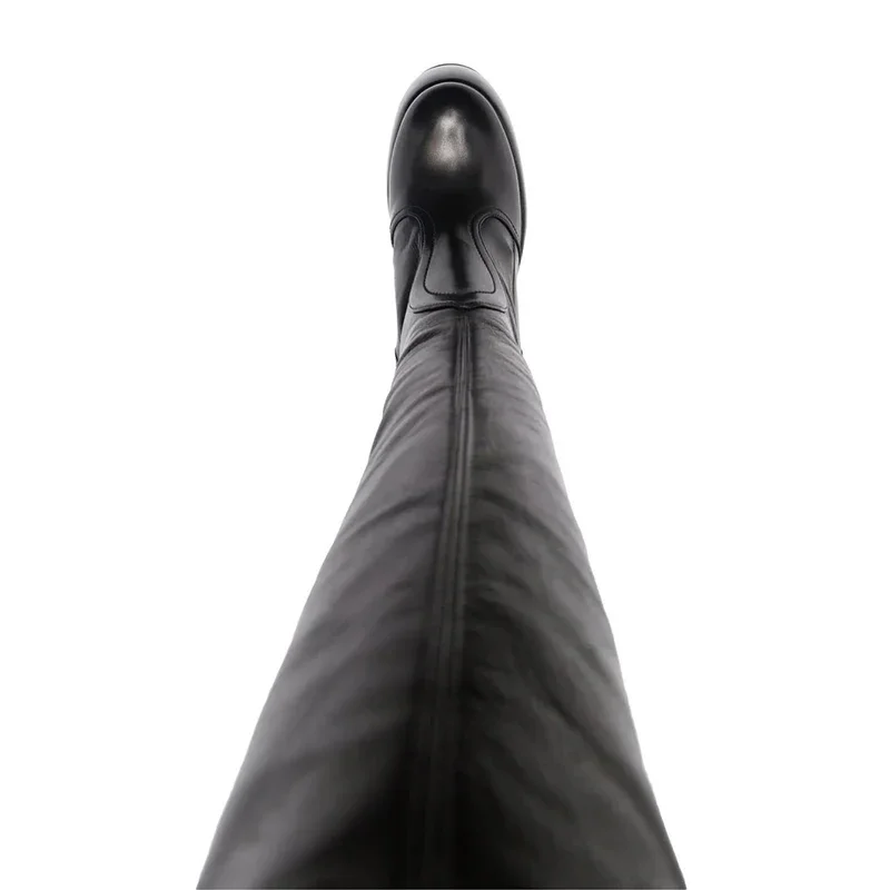 Arden Furtado 2024 осенние сапоги выше колена на эластичной платформе из искусственной