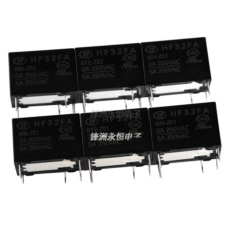 

5pcs/lot Relay HF32FA JZC-32FA-005 012 024 -ZS1 ZS2 A set of conversion 5 PIin 3A Relays New and Original In Stock