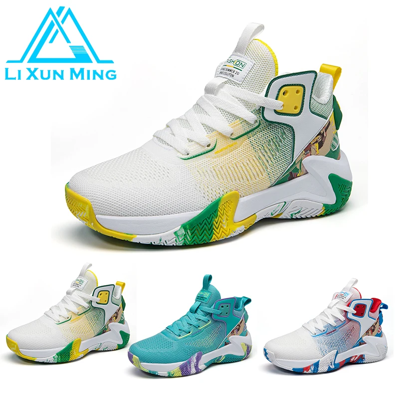 

High-top Summer Breathable Fly-woven Light And Comfortable Urban Fashion High-quality Sports Trendy Soft Basketball Shoes