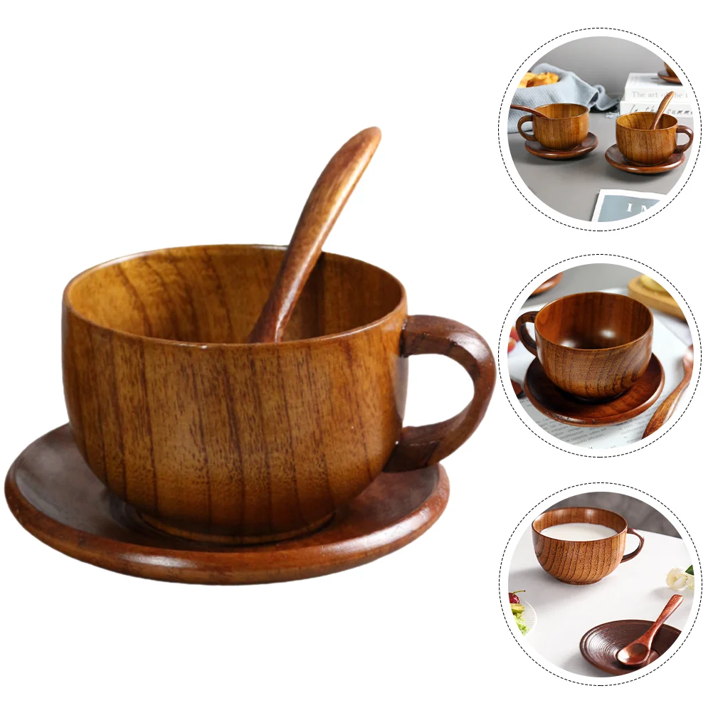 

1 Set of Coffee Mug Wooden Cup Drinking Cup Tea Cup Home Kitchen Supply
