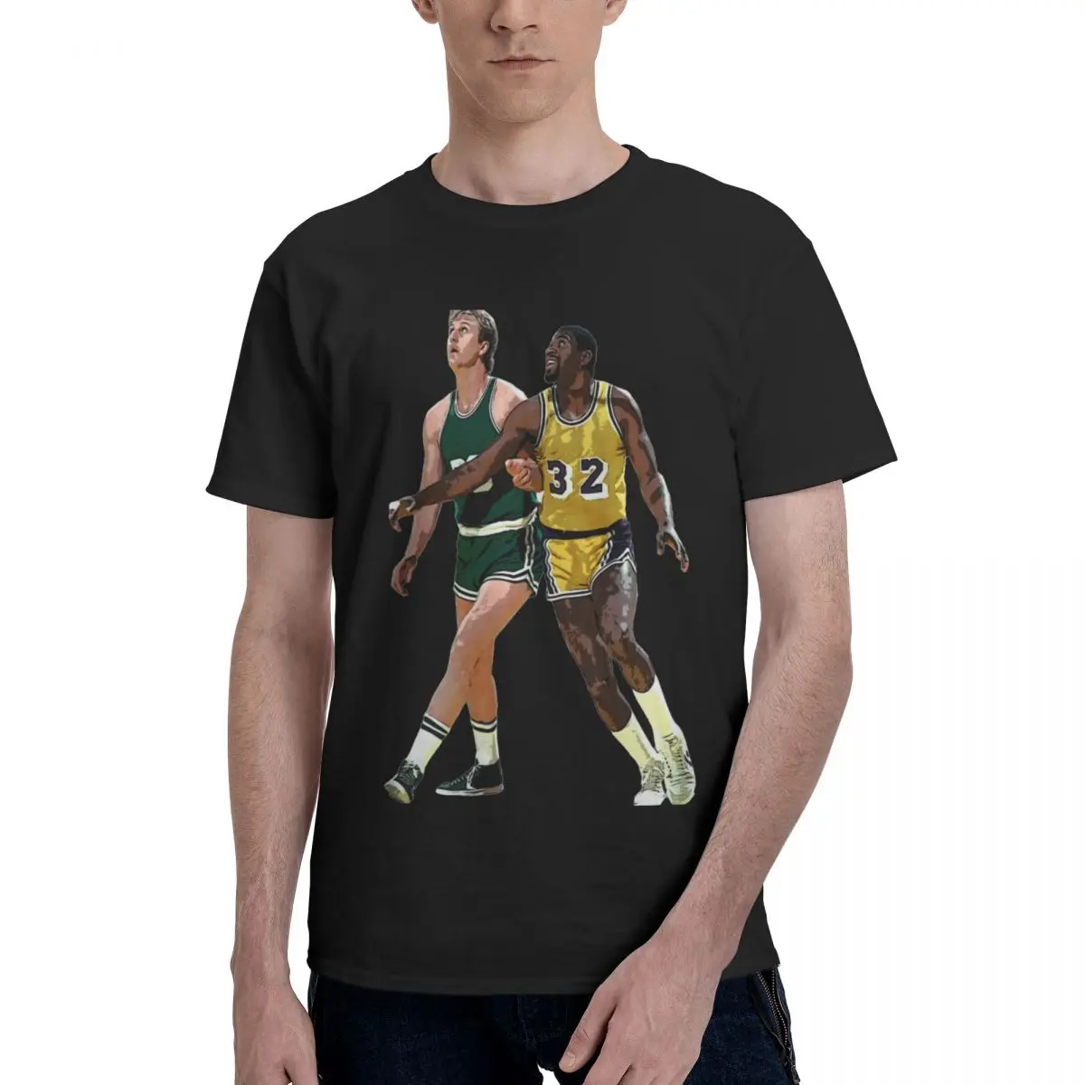 

Larryss And Birdss 2023 Basketball Stars (13) Classic Basketballer Team Move High quality Kemp Top tee Travel USA Size
