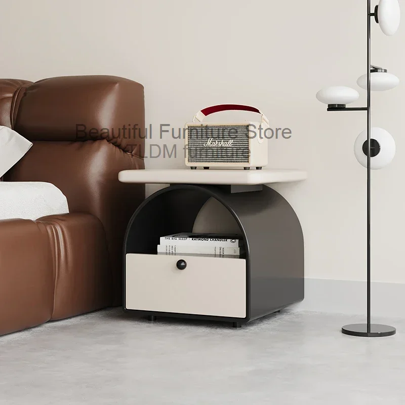 Кремовый роскошный современный ночной столик в скандинавском стиле