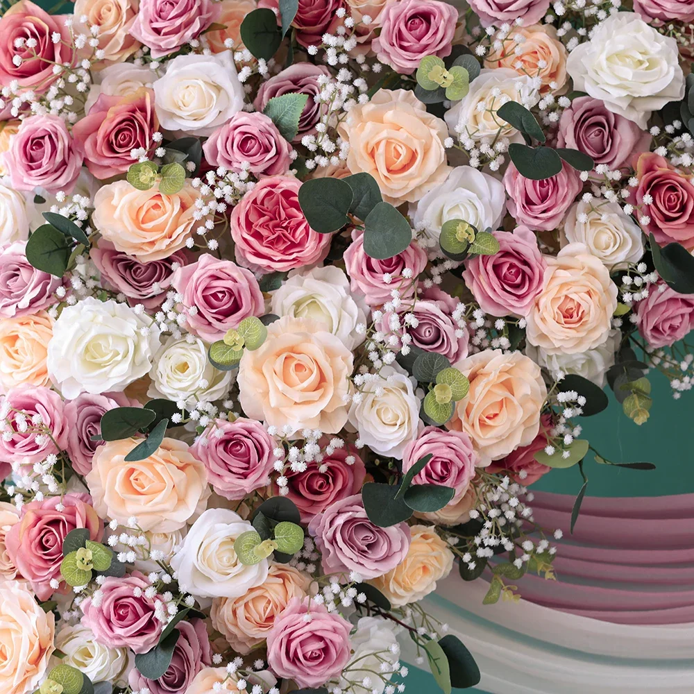 Свадебный фон треугольные Искусственные цветы композиция украшение для событий