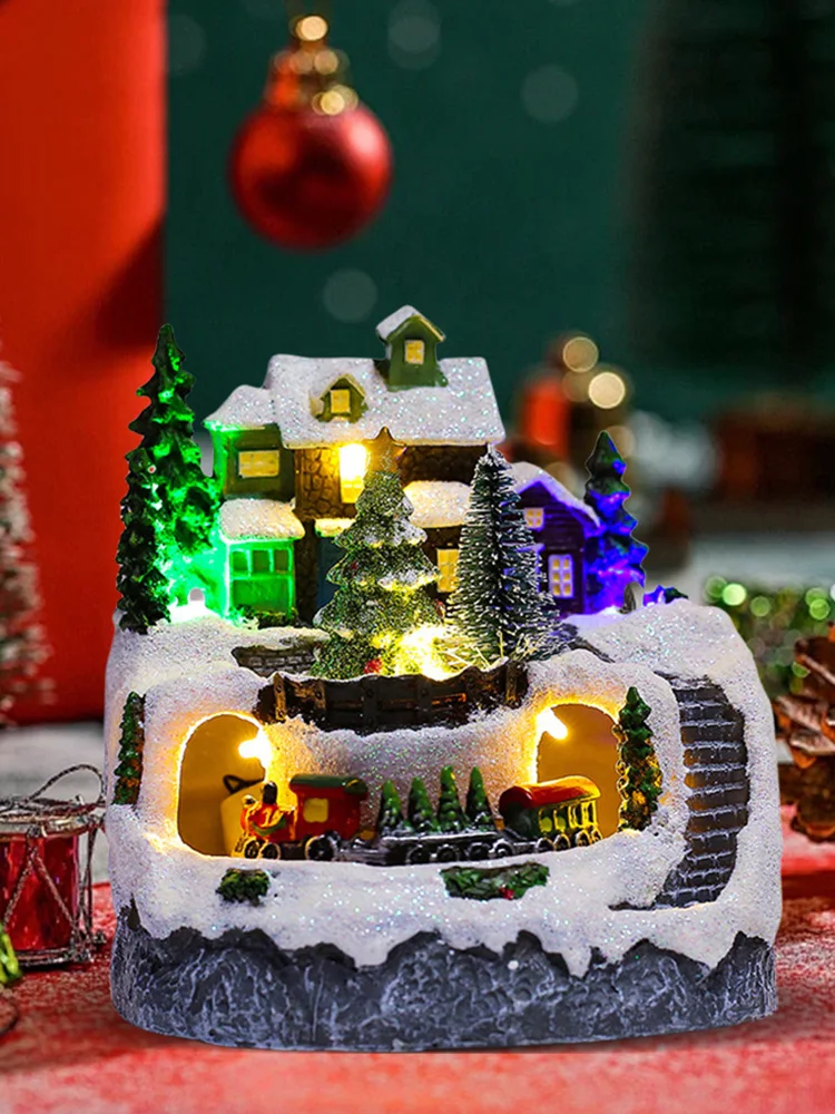 Украшение рождественской сцены со светодиодной подсветкой музыкальный