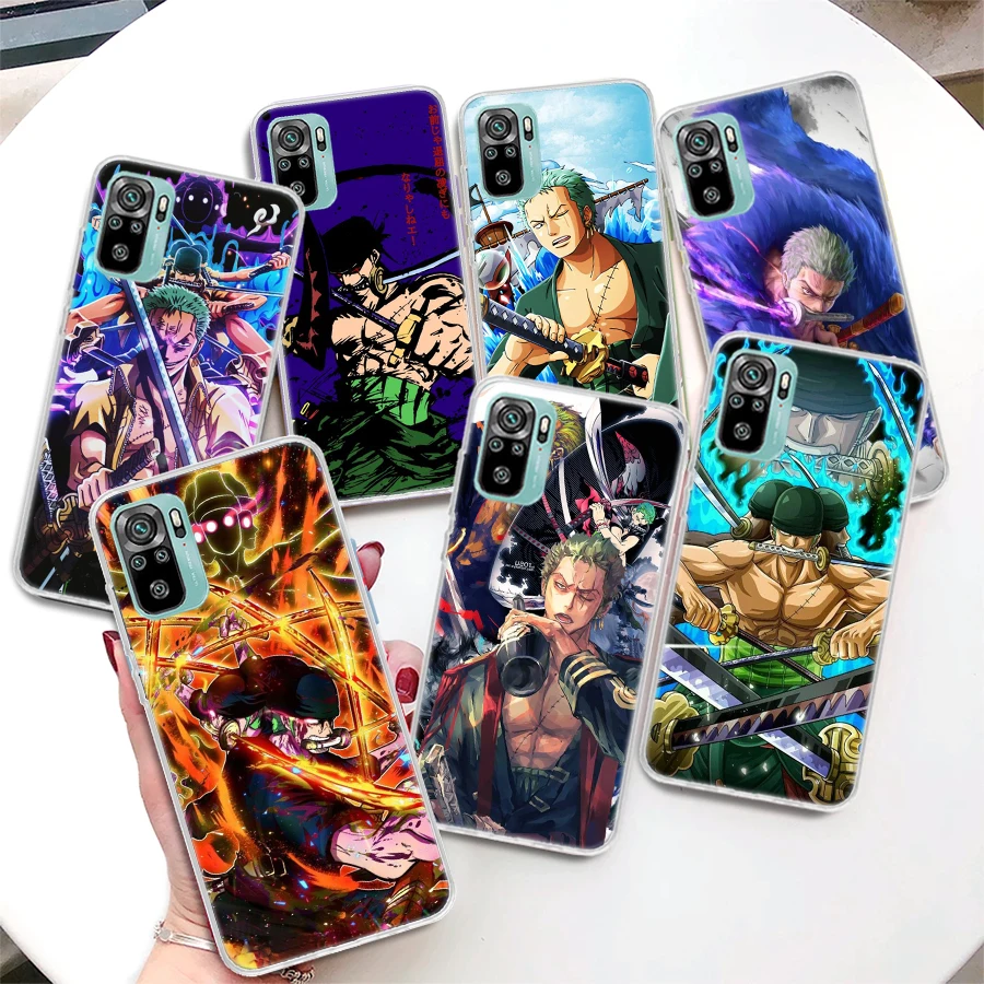 

Roronoa Zoro One Piece Coque Phone Case For Xiaomi Redmi Note 10S 11 11S 11T 11E 10 Pro Max 9 9S 9T 5G 8 8T 7 6 5 5A 4X 4G Cover