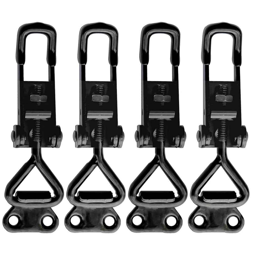 

GH-4001 Adjustable Toggle Clamps Steel Hasp Catch Clip For Handle-less Boxes Cabinets Lockers Doors Quick Fixture 90x27mm 4pcs