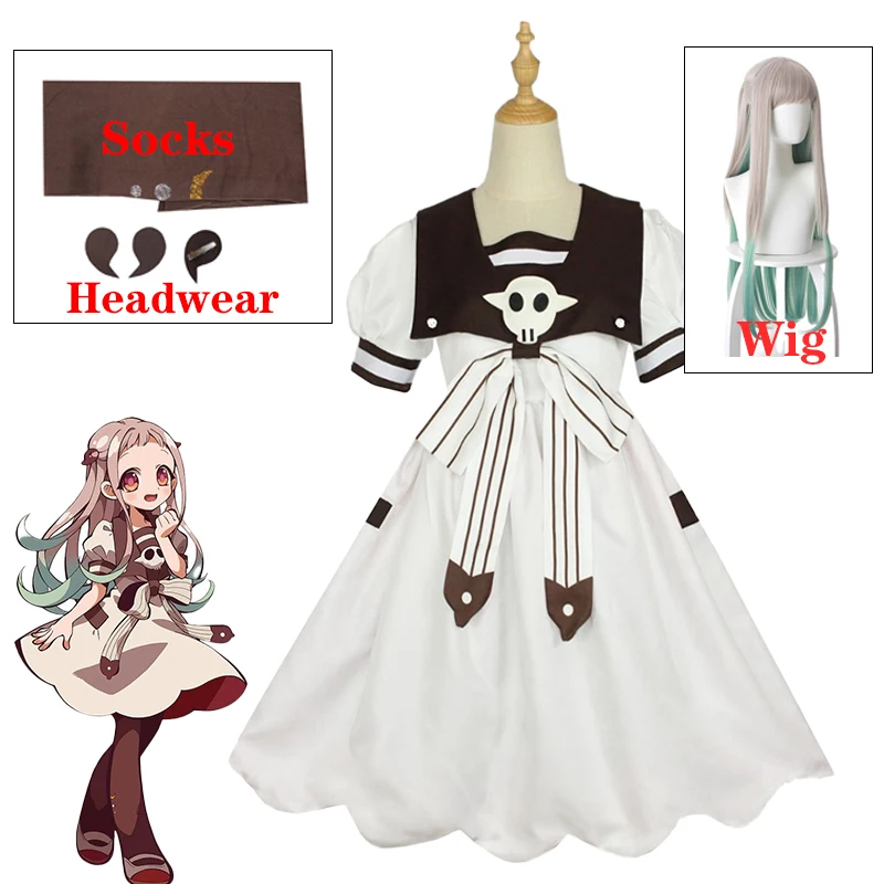 

Anime Toilet Bound Hanako Kun Yashiro Nene Cosplay Costume Dress Wig Headdress Prop Halloween Costume Dresses