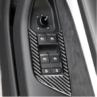 carbon fiber window switch panel cover decoration sticker fit for audi a6 c8 a7 2019 2020 right hand drive