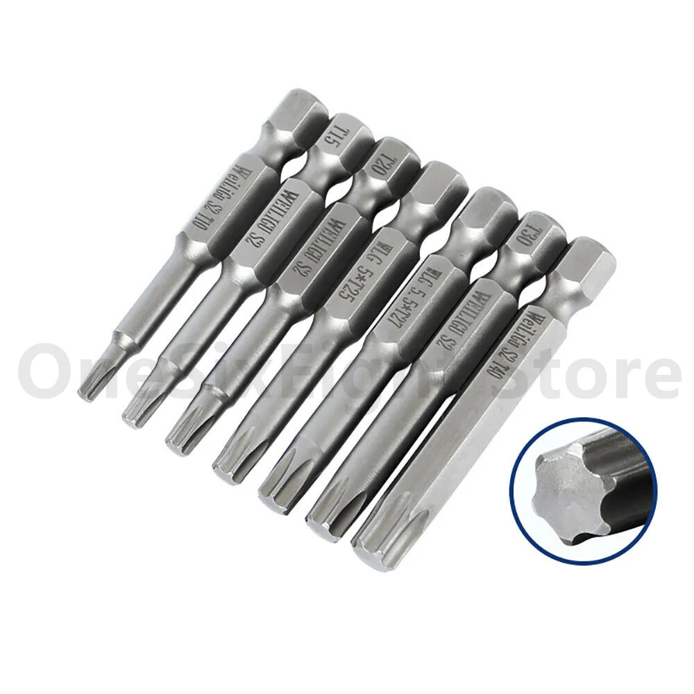 

1pcs Torx TX Bits S2 Steel Magnetic T3-T50 Screwdriver Bit 50 65 75 100 150mm Length