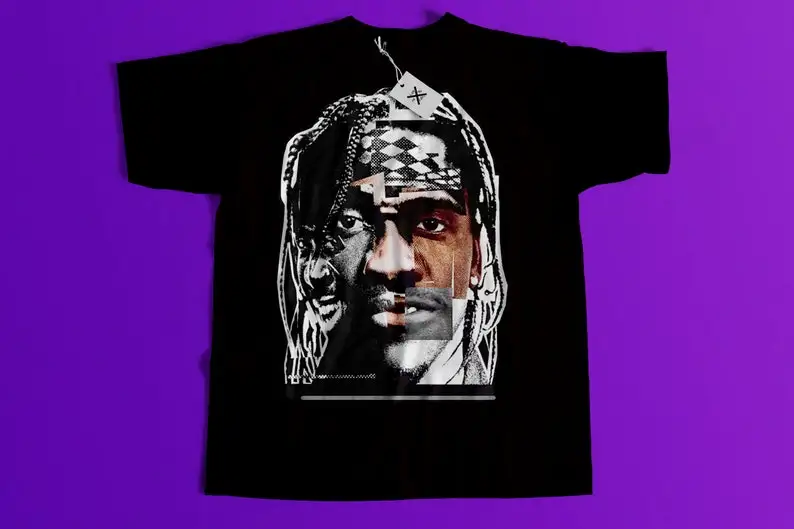 Модная футболка Pusha с надписью Tour Merch из почти сухого хлопка короткими рукавами